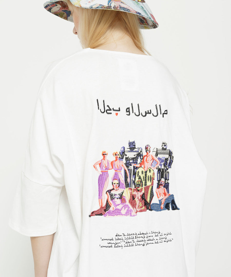 SF26SS-17 TRIBE EMBROI BIG TEE