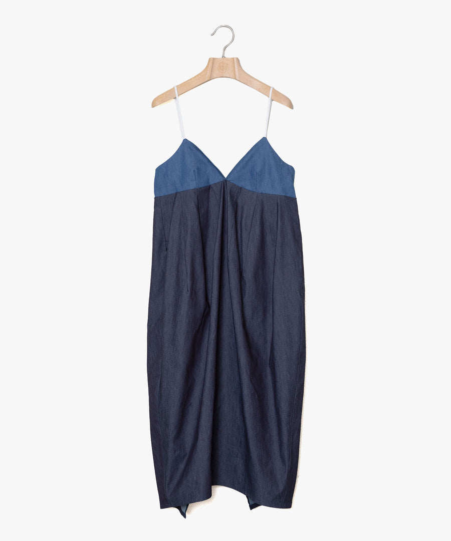 BSD25SS-12  Overall Dress INDIGO