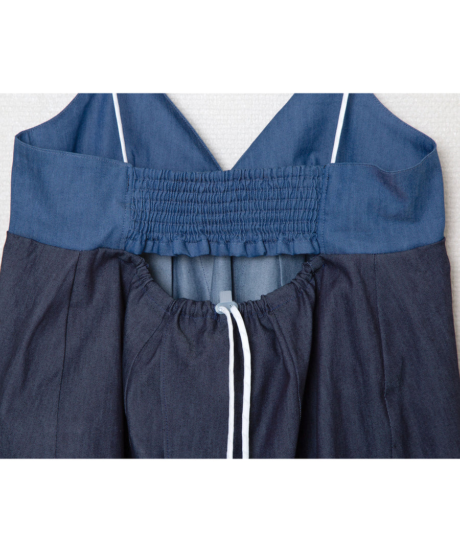 BSD25SS-12  Overall Dress INDIGO