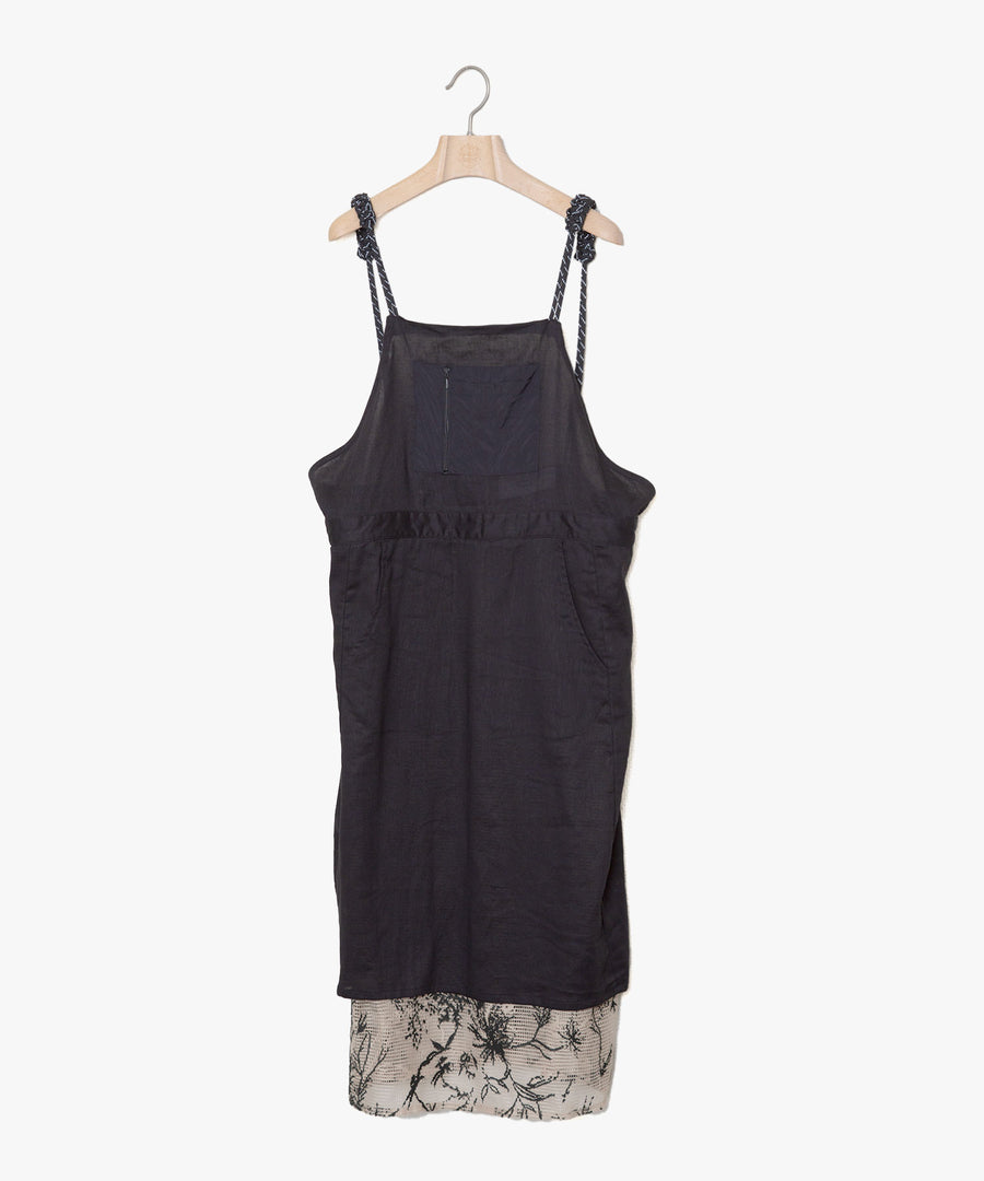 BSD25SS-14  Layer Apron One-piece BLACK