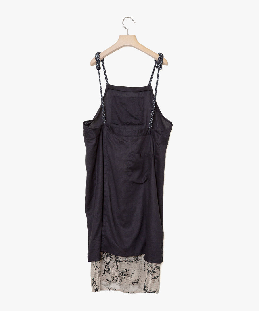 BSD25SS-14  Layer Apron One-piece BLACK