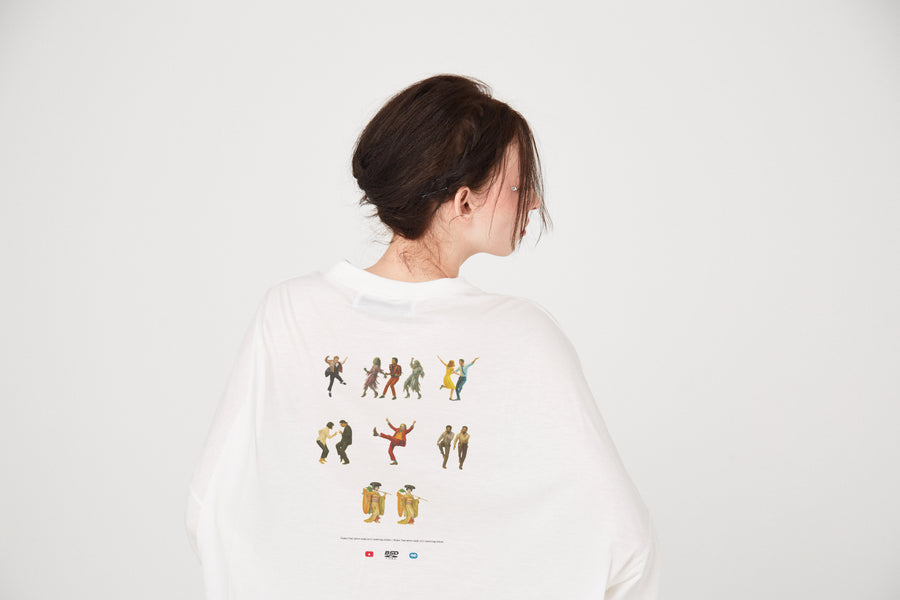 BSD26SS-24A OMNIDANCE Wide L/S Tee WHITE