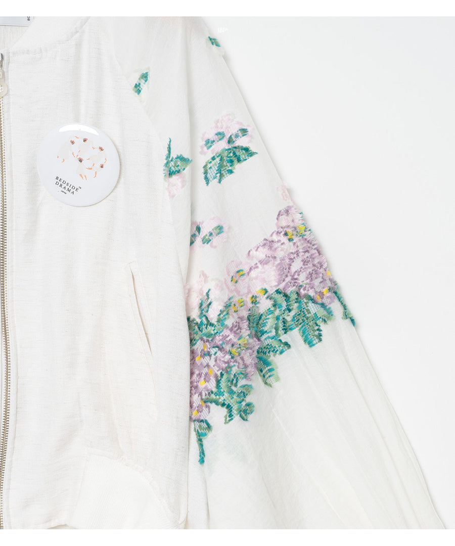 BSD26SS-01 Mosaic Garden Blouson WHITE