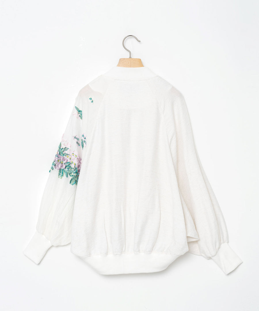 BSD26SS-01 Mosaic Garden Blouson WHITE