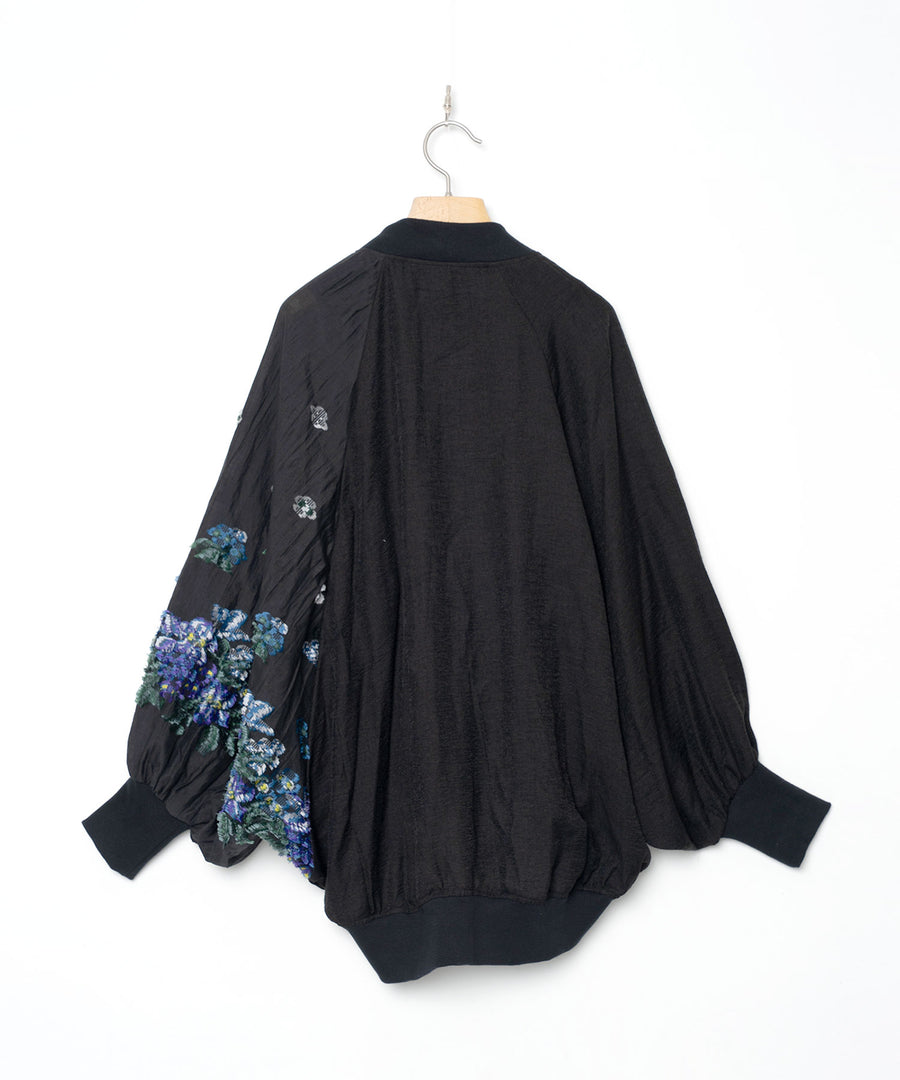 BSD26SS-01 Mosaic Garden Blouson BLACK