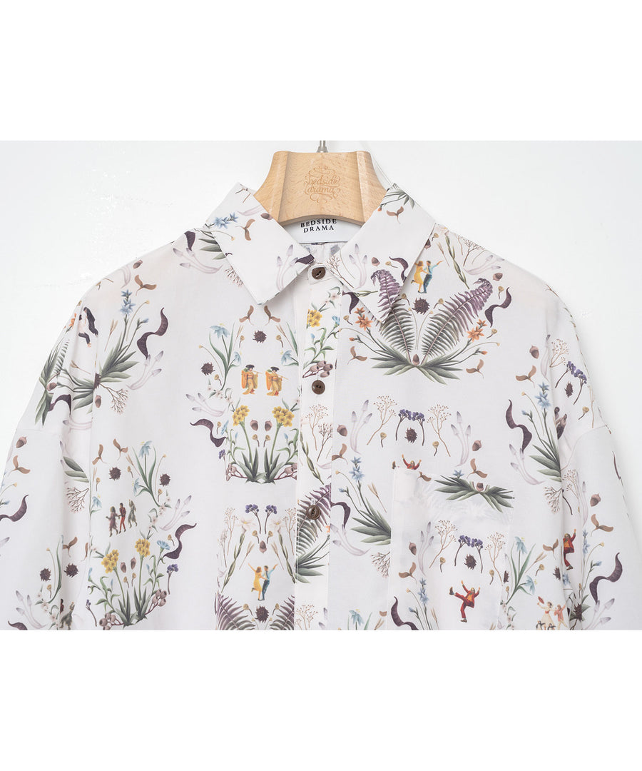 BSD26SS-15 Dance In The Garden Maxi Shirt NATURAL