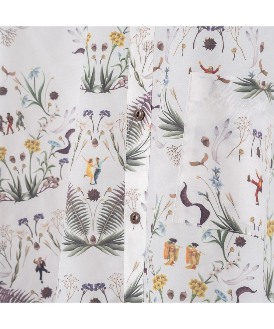 BSD26SS-15 Dance In The Garden Maxi Shirt NATURAL