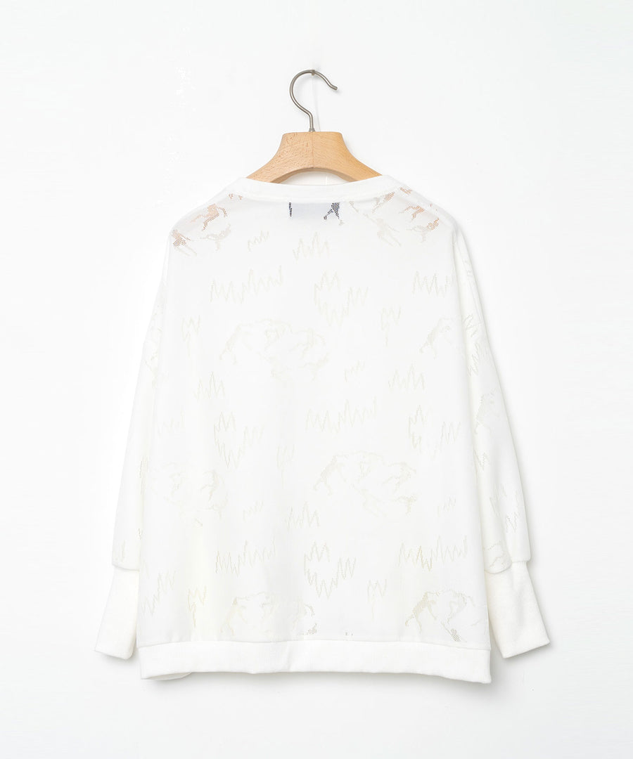 BSD26SS-11 Dancing Lace Pullover WHITE