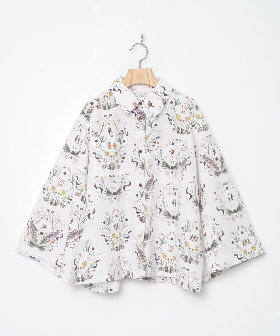 BSD26SS-16 Dance In The Garden Cape Shirt NATURAL