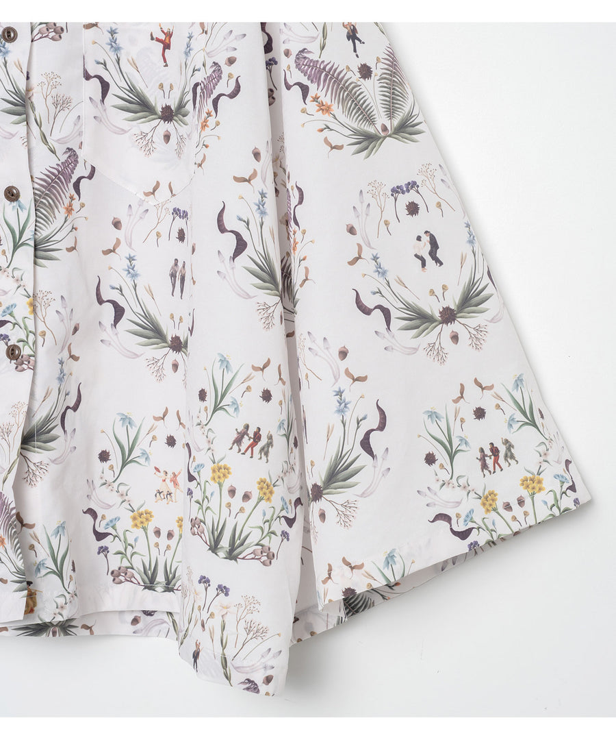 BSD26SS-16 Dance In The Garden Cape Shirt NATURAL