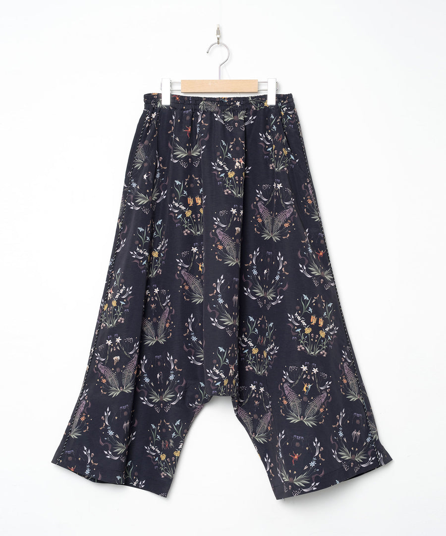 BSD26SS-19 Dance In The Garden Wide Pants BLACK