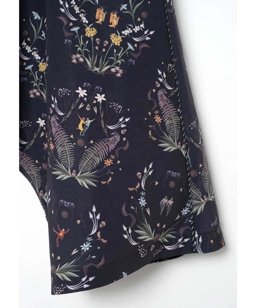 BSD26SS-19 Dance In The Garden Wide Pants BLACK