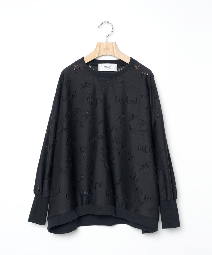 BSD26SS-11 Dancing Lace Pullover BLACK