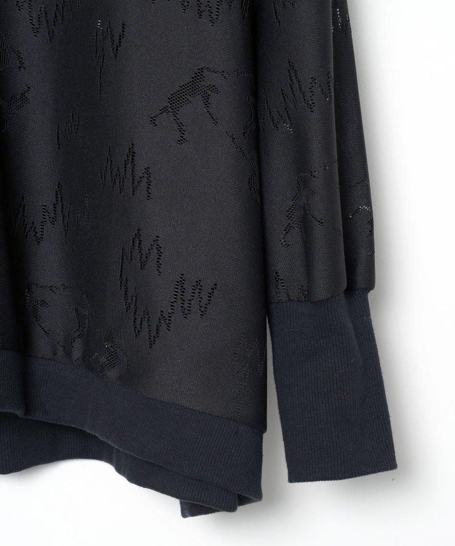 BSD26SS-11 Dancing Lace Pullover BLACK