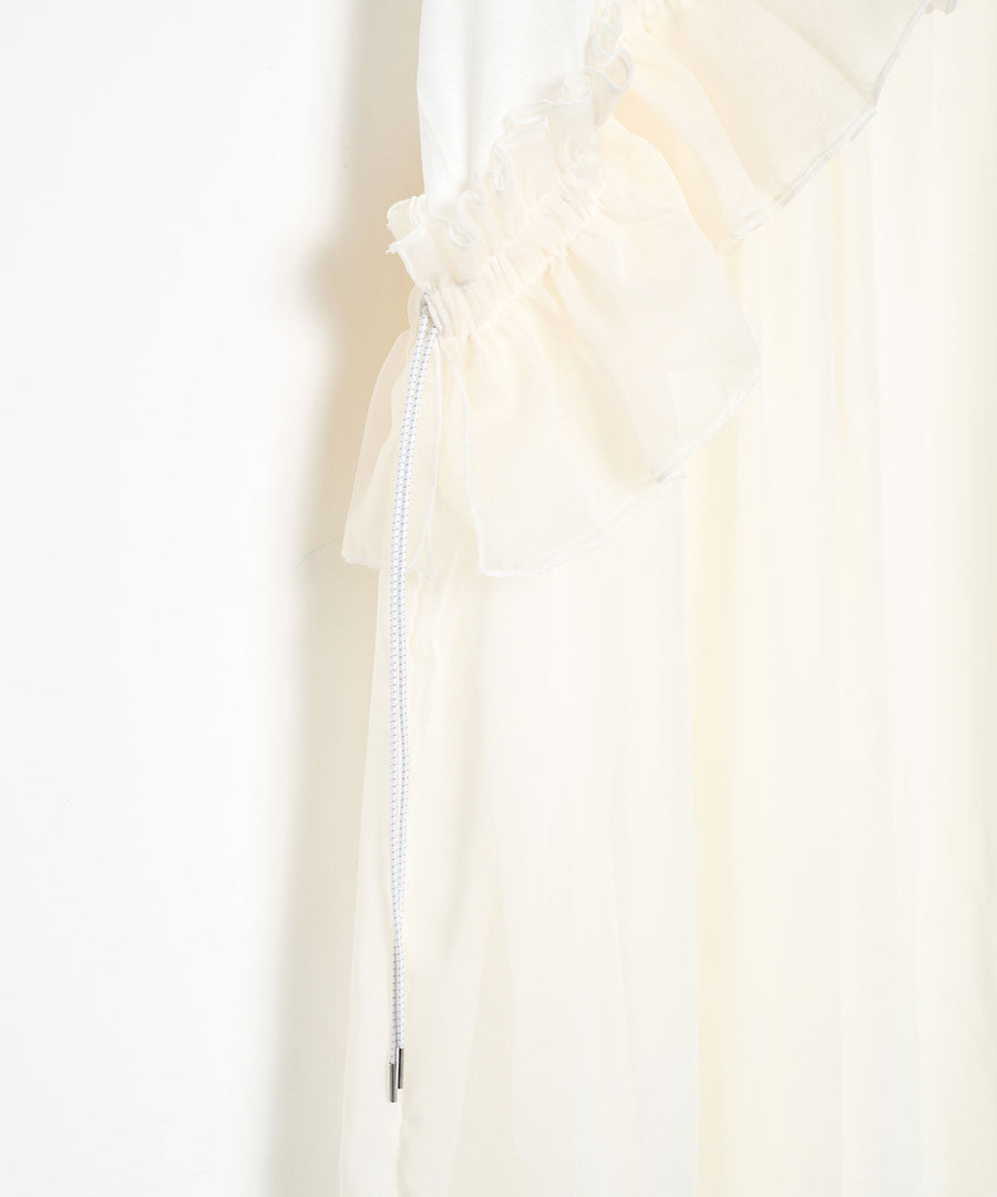 BSD26SS-08 Tutu Frill Tee Dress WHITE
