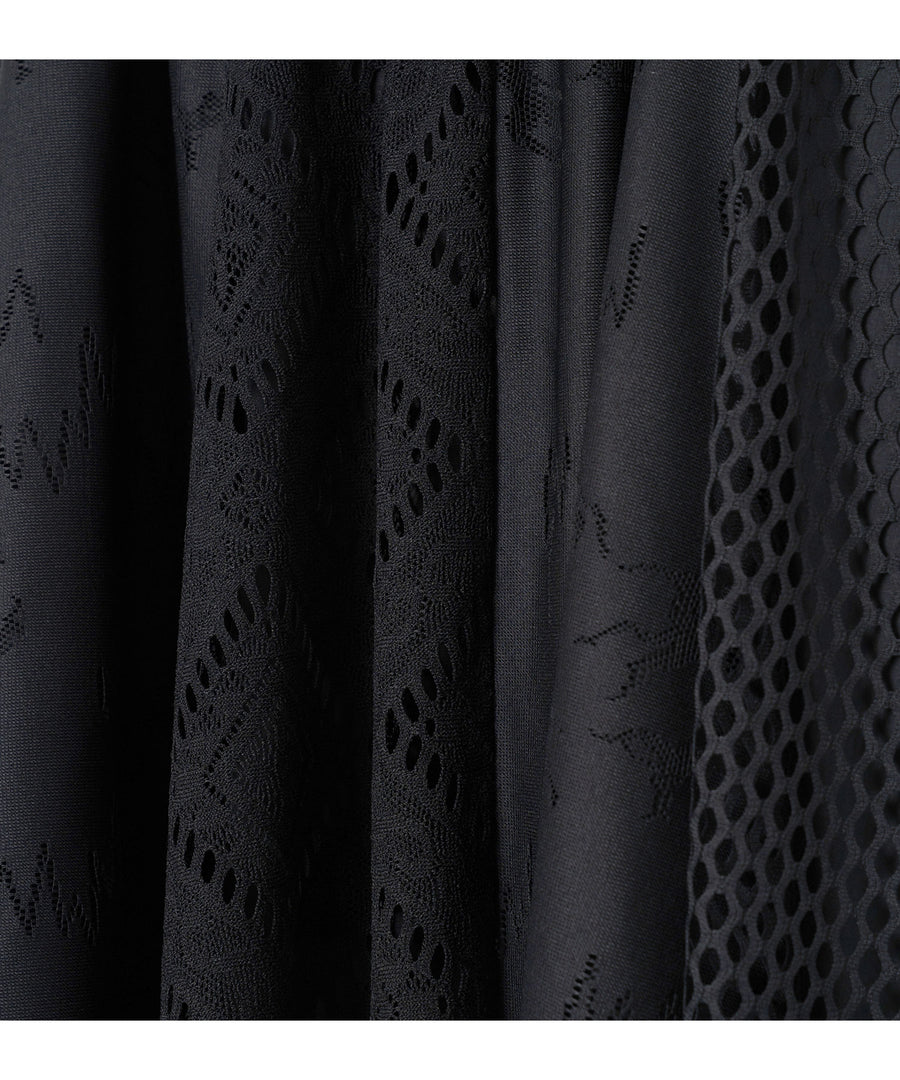BSD26SS-12 Dancing Lace Culottes BLACK
