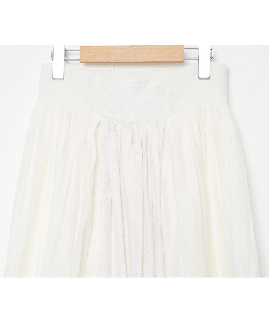 BSD26SS-03 Mosaic Garden Lace-Up Skirt WHITE