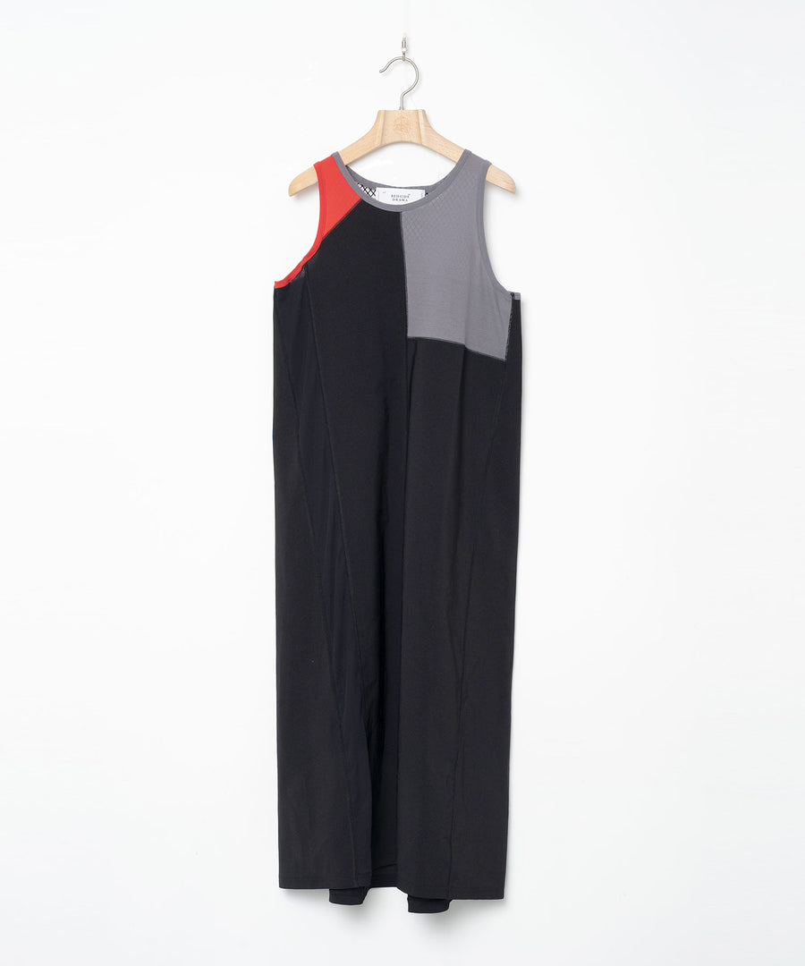 BSD26SS-23 Colored Tank Dress BLACK