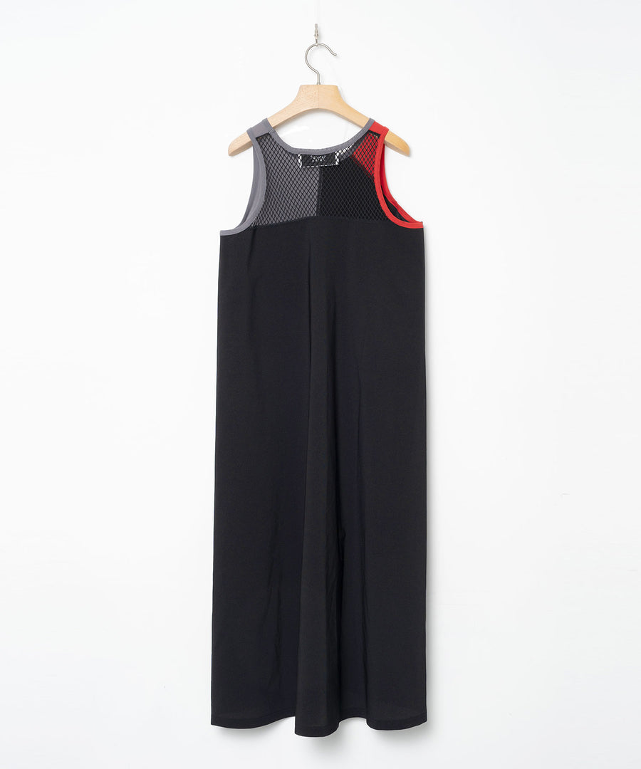 BSD26SS-23 Colored Tank Dress BLACK