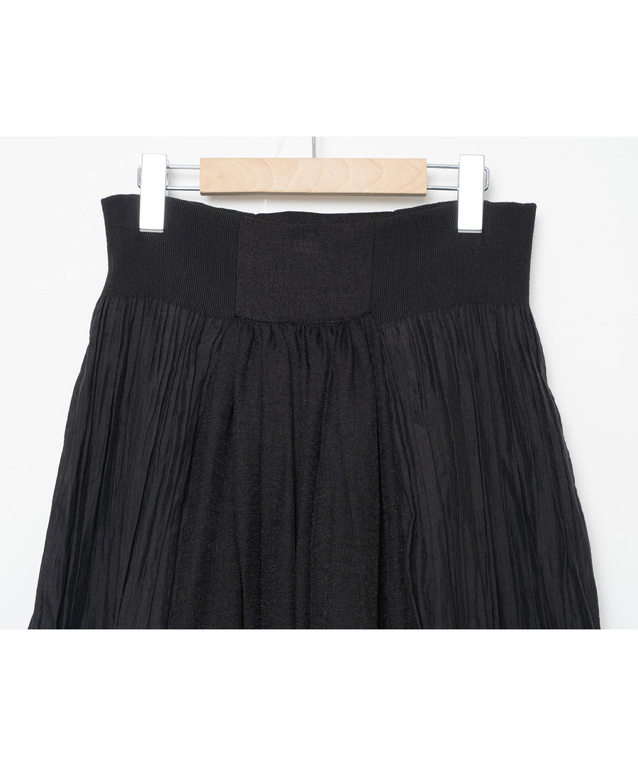 BSD26SS-03 Mosaic Garden Lace-Up Skirt BLACK