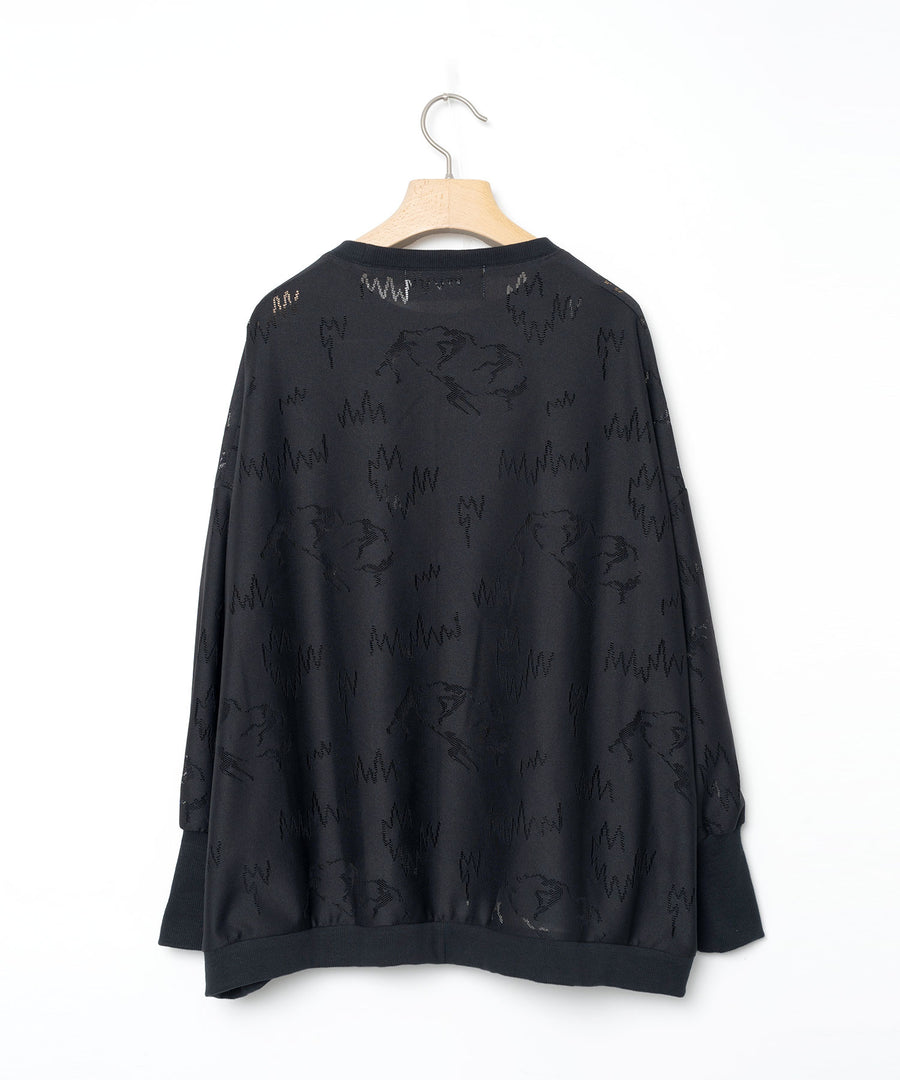 BSD26SS-11 Dancing Lace Pullover BLACK
