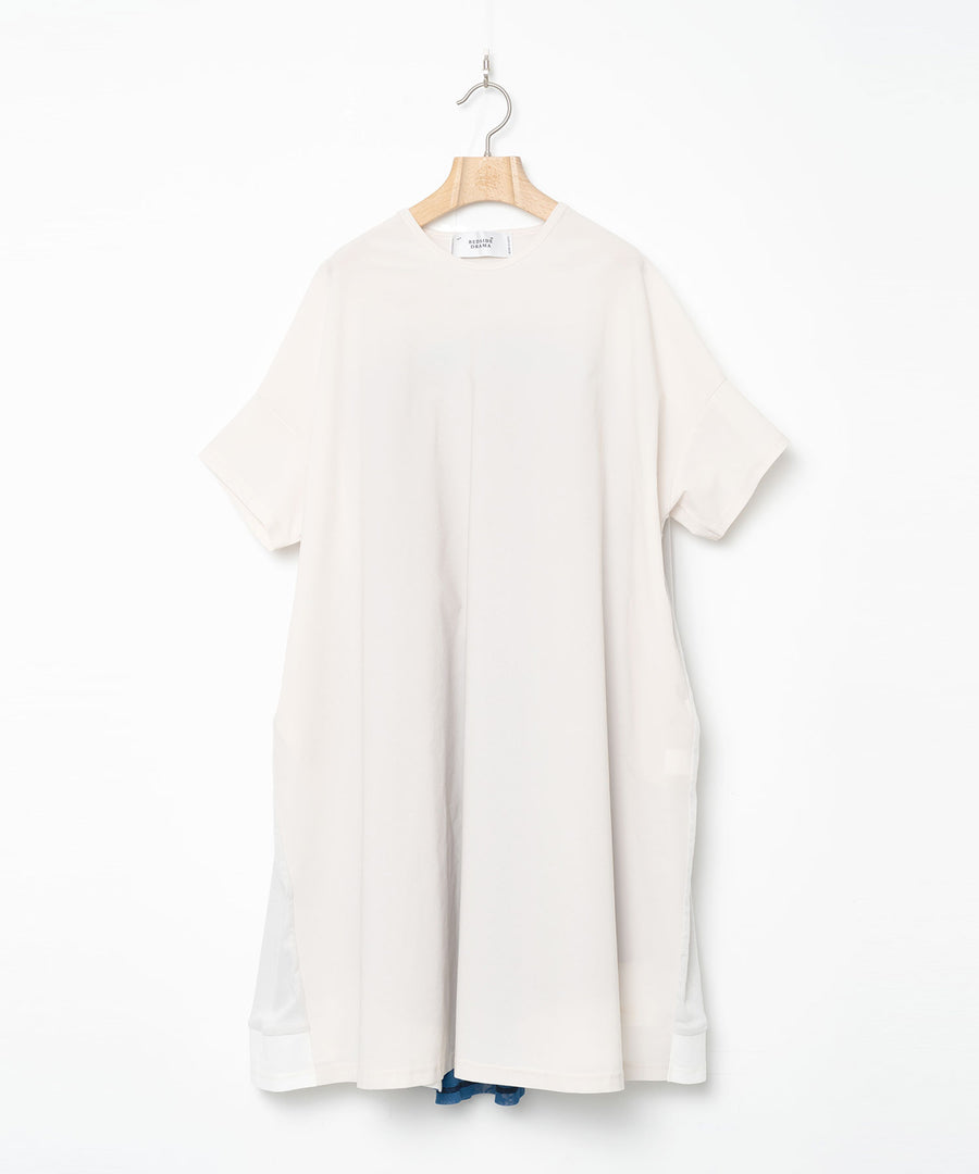 BSD26SS-22 Draped Maxi Tee Dress L GREY