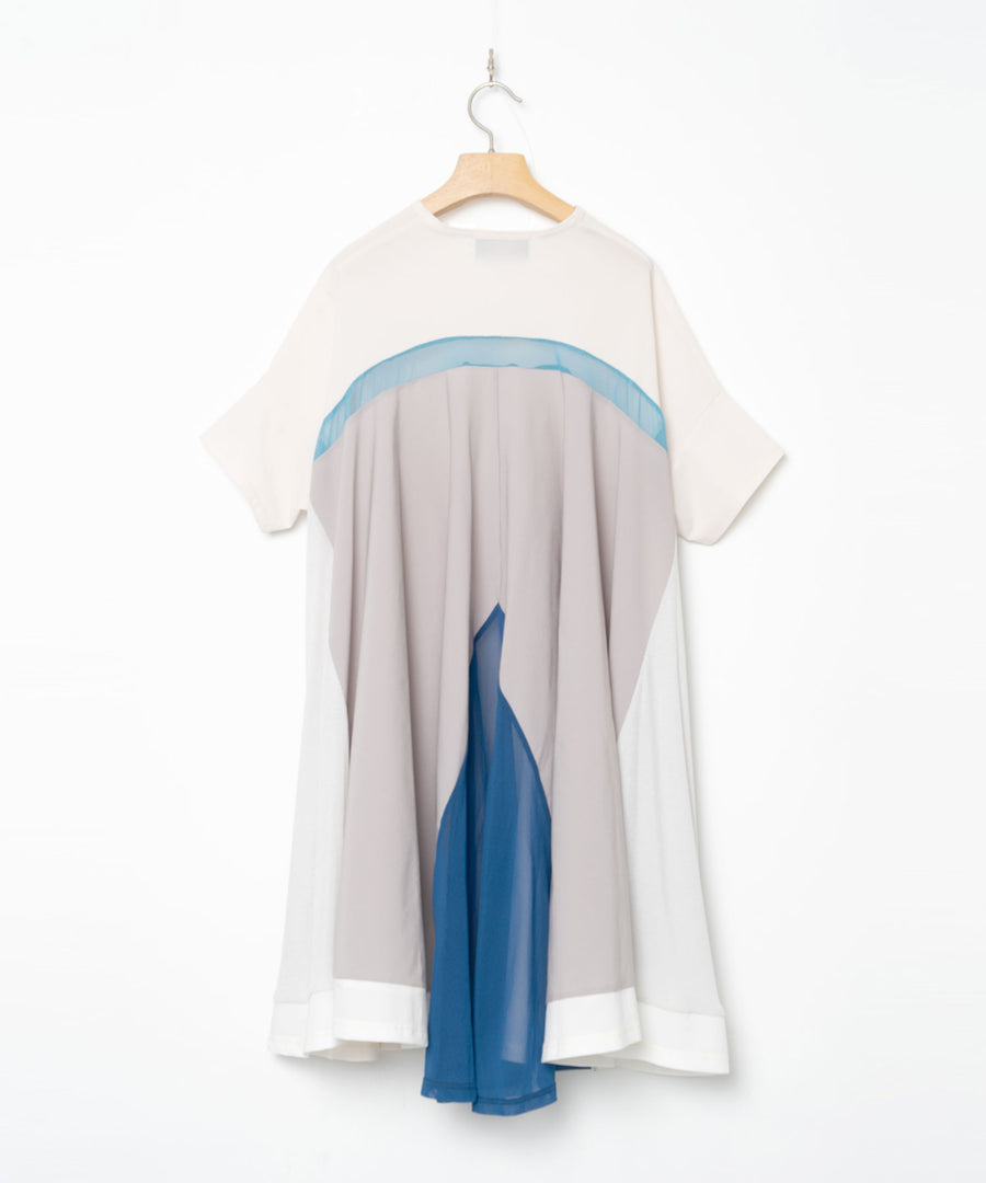 BSD26SS-22 Draped Maxi Tee Dress L GREY
