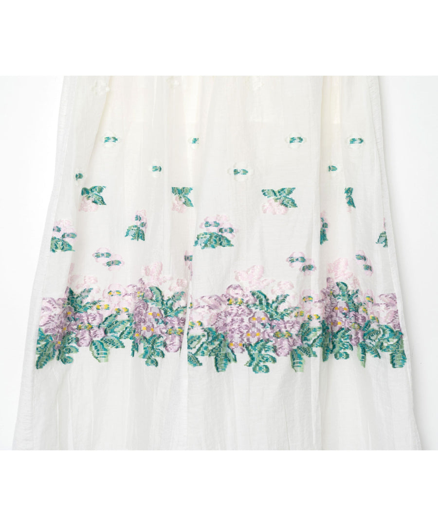 BSD26SS-02 Mosaic Garden Pants WHITE