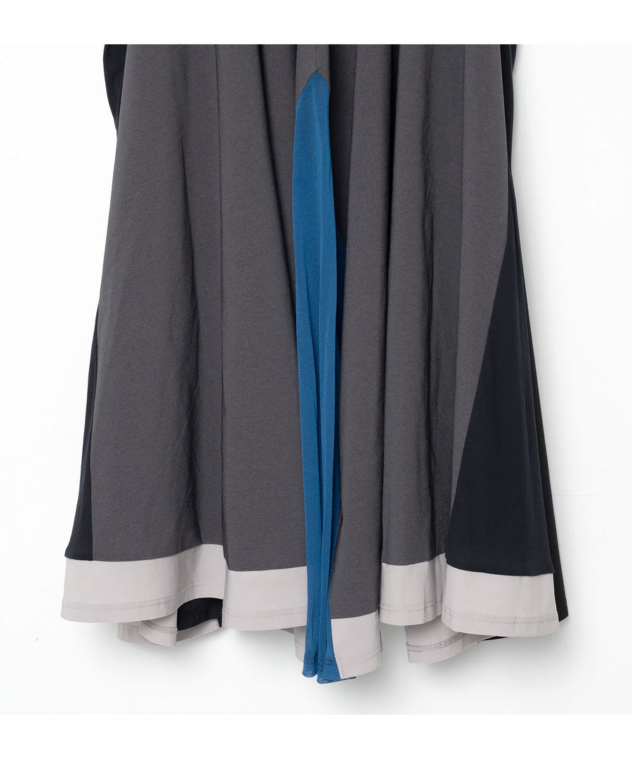 BSD26SS-22 Draped Maxi Tee Dress BLACK