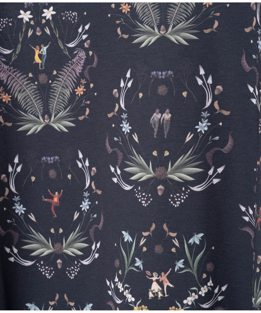 BSD26SS-17 Dance In The Garden One-piece BLACK