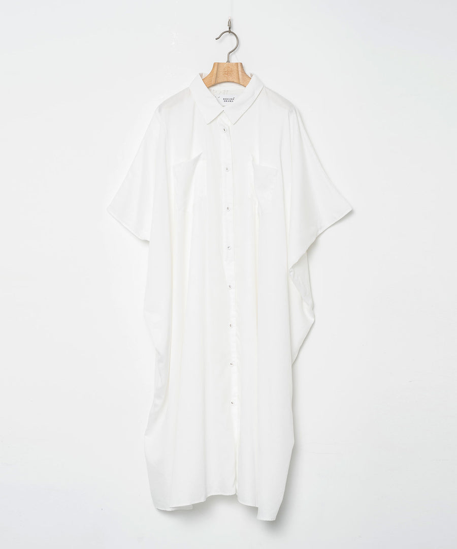 BSD26SS-10 Dancing Lace poncho shirt WHITE