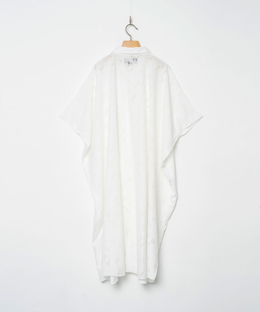 BSD26SS-10 Dancing Lace poncho shirt WHITE