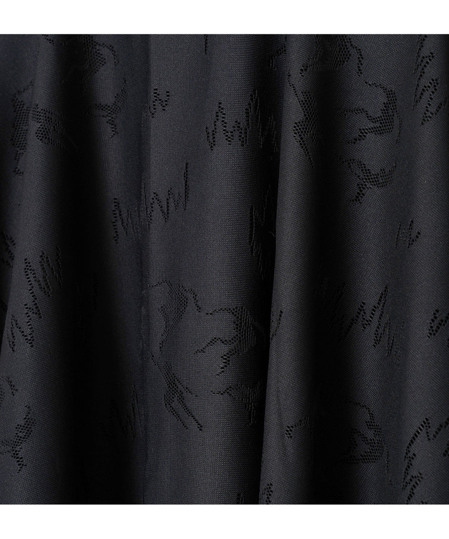 BSD26SS-10 Dancing Lace poncho shirt BLACK