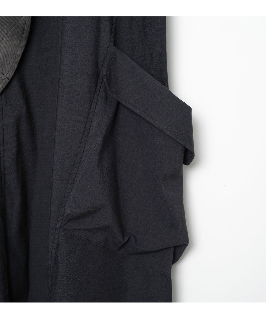 BSD26SS-05 Mixed Military Dress BLACK