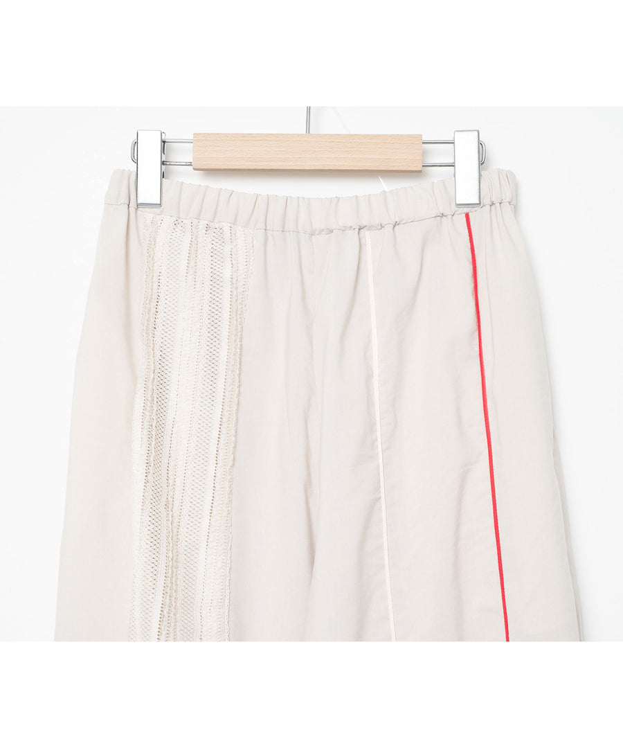 BSD26SS-06 Mixed Frill Pants NATURAL