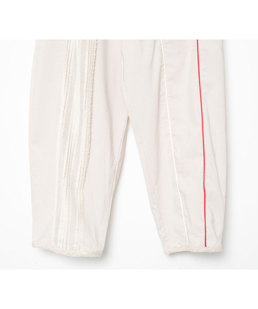 BSD26SS-06 Mixed Frill Pants NATURAL