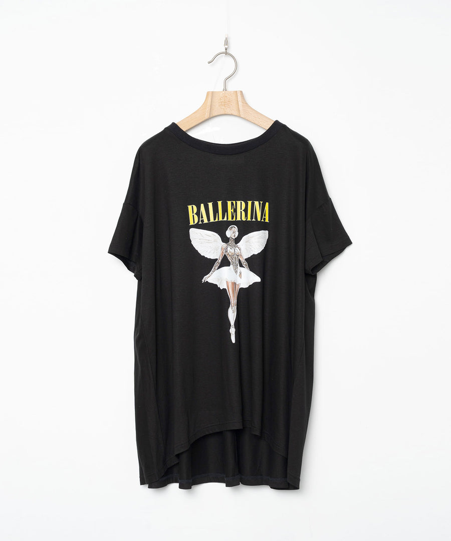 BSD26SS-25C NEO BALLERINA Flare T-Shirt BK