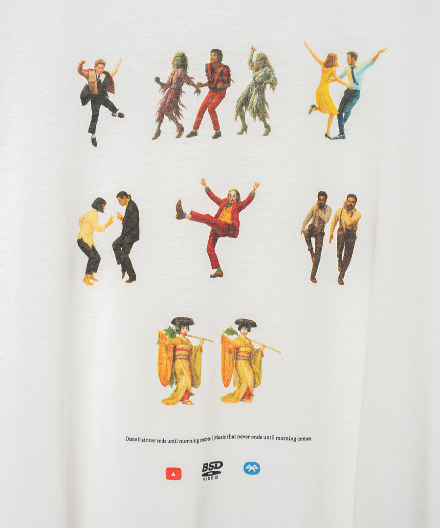 BSD26SS-25A OMNIDANCE Flare T-Shirt WH