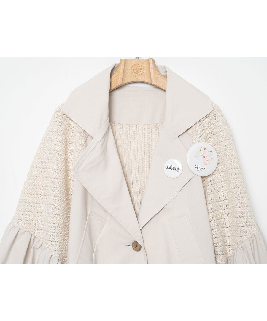 BSD26SS-04 Mixed Tutu Coat NATURAL