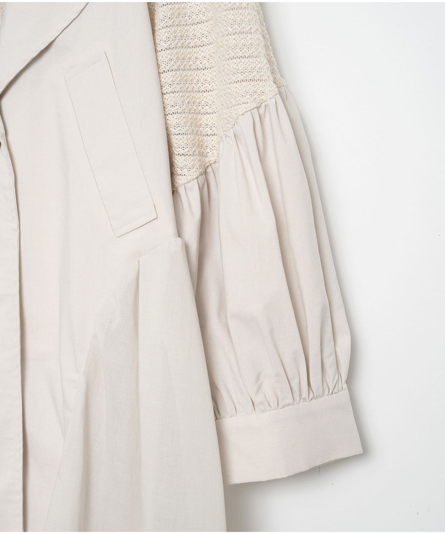BSD26SS-04 Mixed Tutu Coat NATURAL