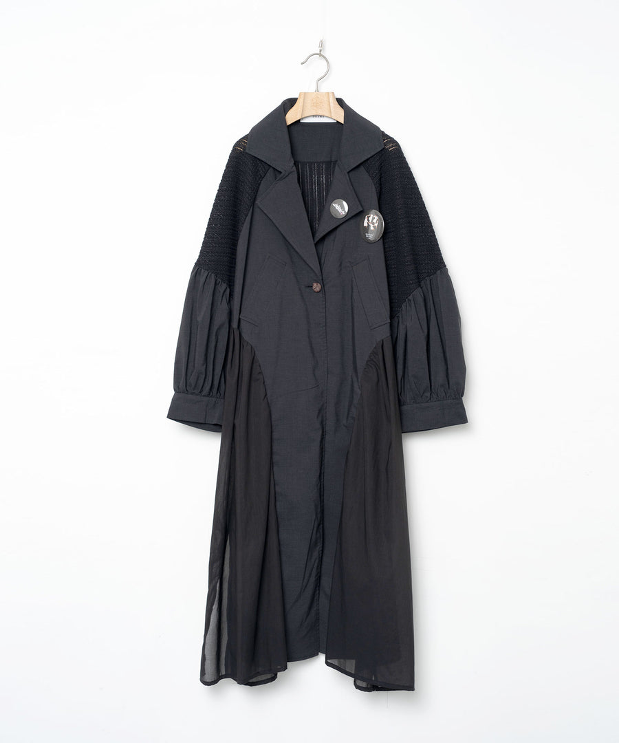 BSD26SS-04 Mixed Tutu Coat BLACK