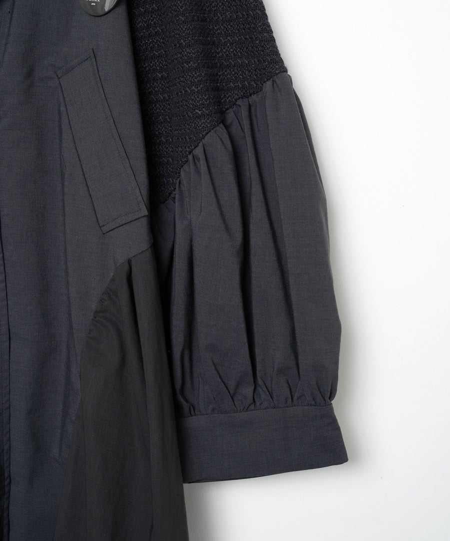 BSD26SS-04 Mixed Tutu Coat BLACK