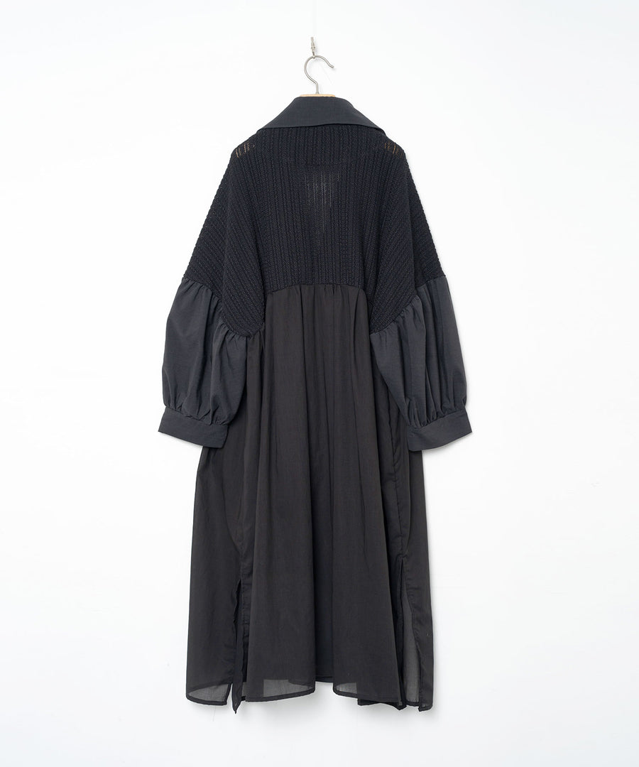 BSD26SS-04 Mixed Tutu Coat BLACK