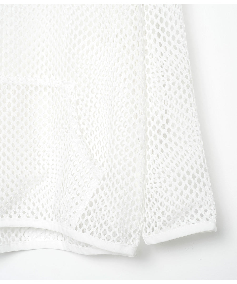 BSD26SS-20 Ultra Mesh Hoodie WHITE