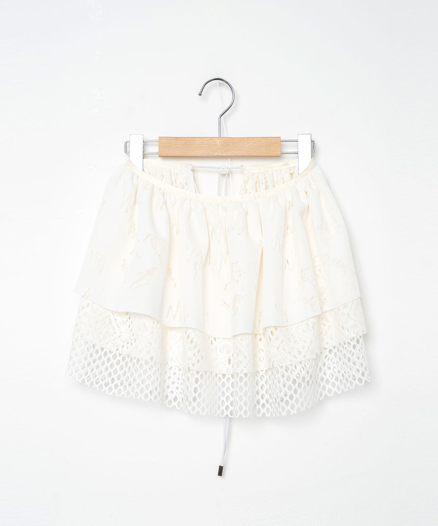 BSD26SS-26 Frill Collar and Wrap Tutu Skirt WHITE