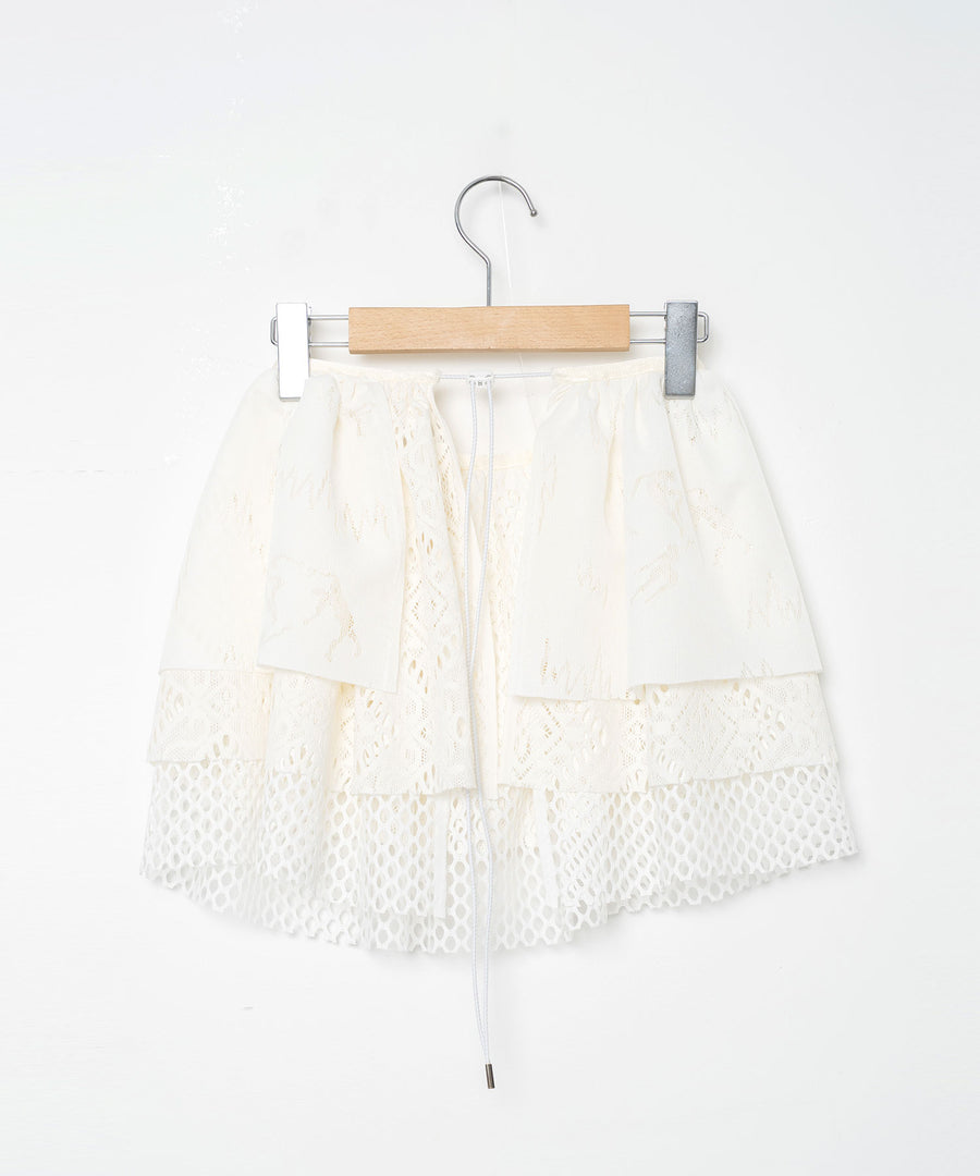 BSD26SS-26 Frill Collar and Wrap Tutu Skirt WHITE