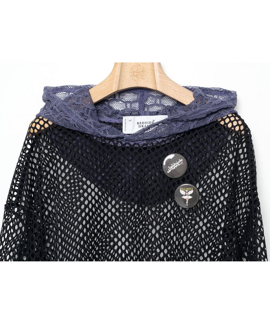 BSD26SS-20 Ultra Mesh Hoodie BLACK