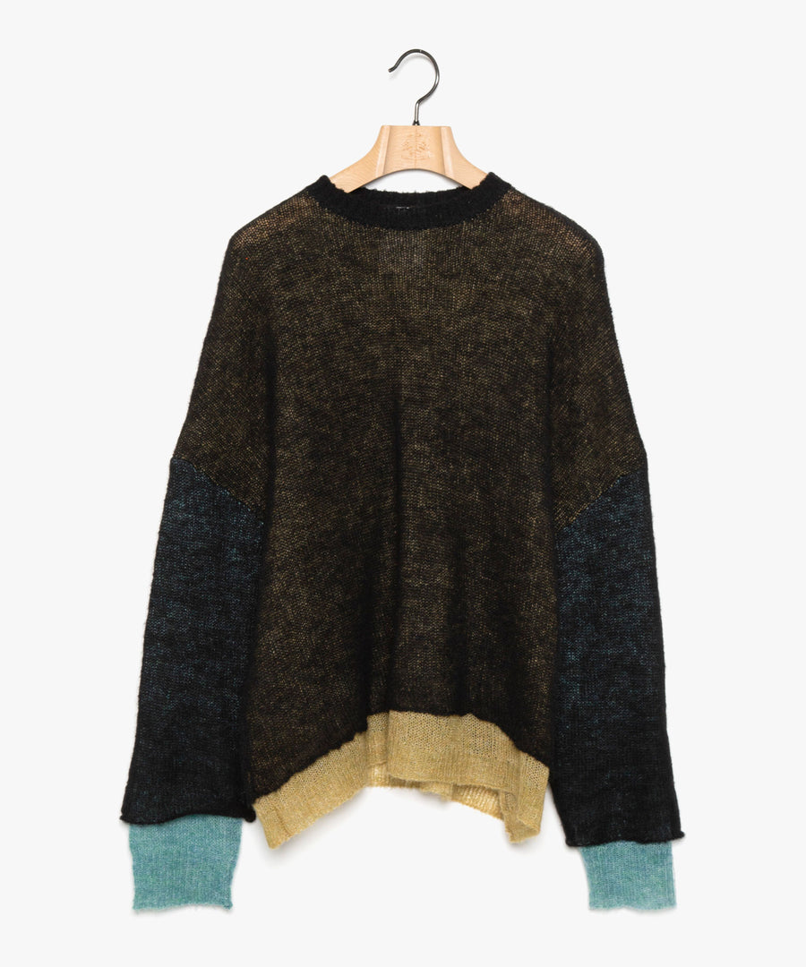 SF24AW-11 Mohair Color Layer Knit Sweater