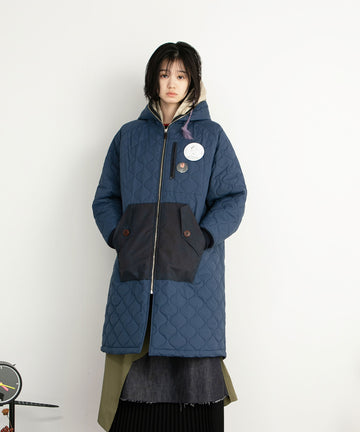 SF24AW-01 Quilt Layer Hoodie Coat