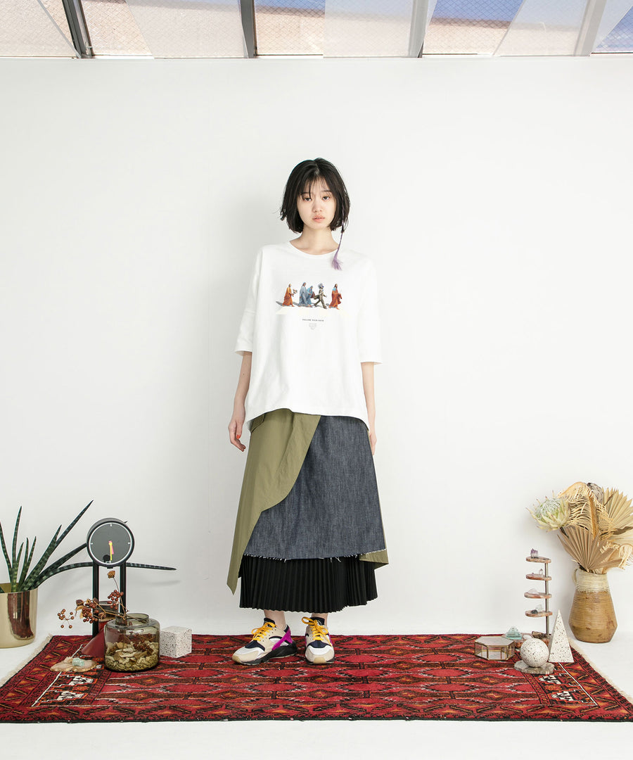 SF24AW-24B/each path Oversized Relax Tee